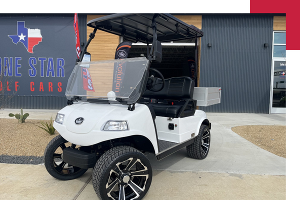 white golf cart
